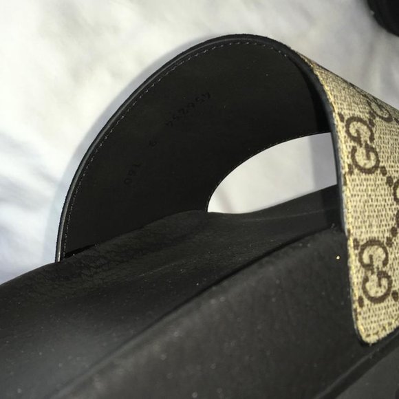 Gucci men's sandals Slides Wolf Size 9 Tiger G31 - Picture 9 of 11